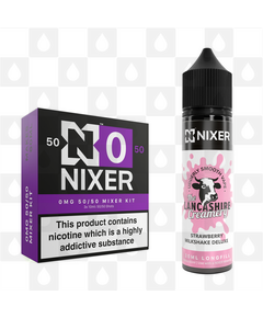 Strawberry Milkshake Deluxe by The Lancashire Creamery x Nixer E Liquid | 60ml Long Fill, Nicotine Type: Nicotine Free, Strength & Size: 00mg • 60ml • Inc VG/PG Shots (50/50)