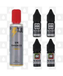 UK Smokes by T-Juice E Liquid | 60ml Long Fill, Nicotine Type: Regular Nicotine, Strength & Size: 06mg • 60ml • Inc Shots (50/50)