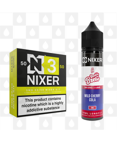 Wild Cherry Cola by Ohm Brew x Nixer E Liquid | 60ml Long Fill, Nicotine Type: Regular Nicotine, Strength & Size: 03mg • 60ml • Inc Shots (50/50)