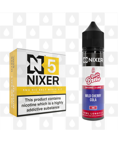 Wild Cherry Cola by Ohm Brew x Nixer E Liquid | 60ml Long Fill, Nicotine Type: Nicotine Salt, Strength & Size: 05mg Salt • 60ml • Inc Shots (50/50)
