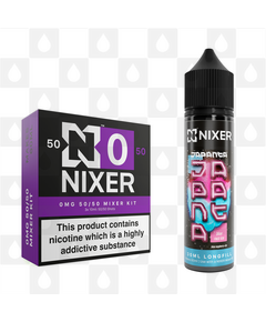 Blue Razz Ice by Japanta x Nixer E Liquid | 60ml Long Fill, Nicotine Type: Nicotine Free, Strength & Size: 00mg • 60ml • Inc VG/PG Shots (50/50)