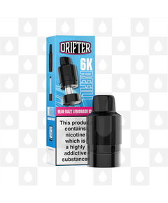 Blue Razz Lemonade Ice | Drifter Bar 6000 Replacement Pods, Strength & Puff Count: 20mg • 6000 Puffs • V2, Nicotine Strength: 20mg