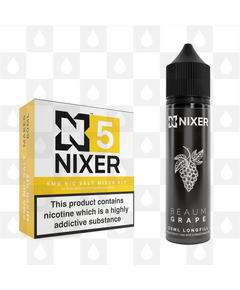 Grape by Beaum x Nixer E Liquid | 60ml Long Fill, Nicotine Type: Nicotine Salt, Strength & Size: 05mg Salt • 60ml • Inc Shots (50/50)