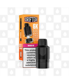 Mango Ice | Drifter Bar 6000 Replacement Pods, Strength & Puff Count: 20mg • 6000 Puffs • V2
