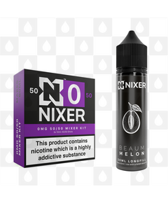 Melon by Beaum x Nixer E Liquid | 60ml Long Fill, Nicotine Type: Nicotine Free, Strength & Size: 00mg • 60ml • Inc VG/PG Shots (50/50)