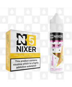 Coffee Cream Doughnut by Cream It x Nixer E Liquid | 60ml Long Fill, Nicotine Type: Nicotine Salt, Strength & Size: 05mg Salt • 60ml • Inc Shots (50/50)