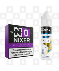 Creamy Custard by Cream It x Nixer E Liquid | 60ml Long Fill, Nicotine Type: Nicotine Free, Strength & Size: 00mg • 60ml • Inc VG/PG Shots (50/50)