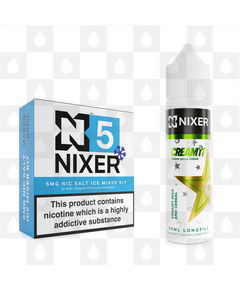 Creamy Milk & Cereal by Cream It x Nixer E Liquid | 60ml Long Fill, Nicotine Type: Nicotine Salt, Strength & Size: 05mg Ice Salt • 60ml • Inc Shots (50/50)