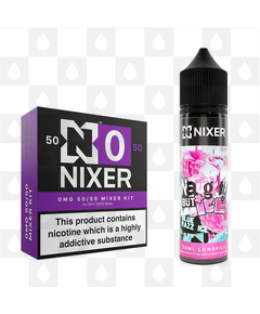 Blue Razz Ice by Naughty Juice x Nixer E Liquid | 60ml Long Fill, Nicotine Type: Nicotine Free, Strength & Size: 00mg • 60ml • Inc VG/PG Shots (50/50)