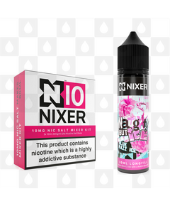 Blue Razz Ice by Naughty Juice x Nixer E Liquid | 60ml Long Fill, Nicotine Type: Nicotine Salt, Strength & Size: 10mg Salt • 60ml • Inc Shots (50/50)