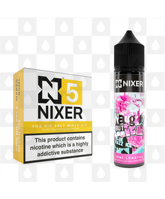 Blue Razz Ice by Naughty Juice x Nixer E Liquid | 60ml Long Fill, Nicotine Type: Nicotine Salt, Strength & Size: 05mg Salt • 60ml • Inc Shots (50/50)