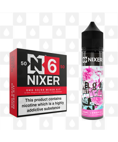 Blue Razz Ice by Naughty Juice x Nixer E Liquid | 60ml Long Fill, Nicotine Type: Regular Nicotine, Strength & Size: 06mg • 60ml • Inc Shots (50/50)