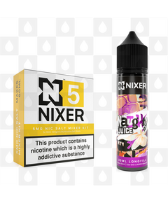 RY4 by Naughty Juice x Nixer E Liquid | 60ml Long Fill, Nicotine Type: Nicotine Salt, Strength & Size: 05mg Salt • 60ml • Inc Shots (50/50)