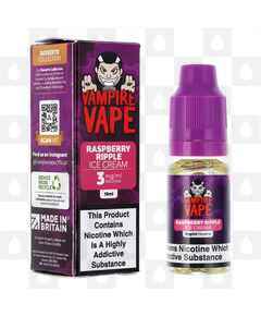 Raspberry Ripple Ice Cream | Desserts by Vampire Vape E Liquid | 10ml Bottles, Strength & Size: 00mg • 10ml
