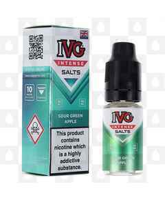 Sour Green Apple by IVG Intense E Liquid | 10ml Nic Salt, Strength & Size: 10mg • 10ml