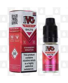 Strawberry Sensation by IVG Intense E Liquid | 10ml Nic Salt, Strength & Size: 10mg • 10ml