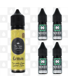 Lemon Custard Cream by The Kings Collection E Liquid | 60ml Longfill, Nicotine Type: Regular Nicotine, Strength & Size: 12mg • 60ml • Inc Shots (50/50)