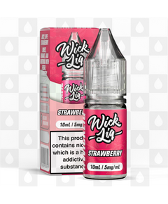 Strawberry by Wick Liq Bar Juice E Liquid | 10ml Nic Salt, Strength & Size: 05mg • 10ml
