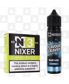 Blue Lush by Flavour Craver x Nixer E Liquid | 60ml Long Fill, Nicotine Type: Regular Nicotine, Strength & Size: 3mg • 60ml • Inc. Shots (50/50)