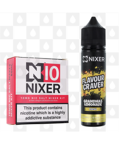 Grandma's Lemonade by Flavour Craver x Nixer E Liquid | 60ml Long Fill, Nicotine Type: Nicotine Salt, Strength & Size: 10mg Salt • 60ml • Inc. Shots (50/50)