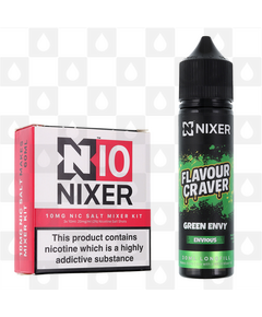 Green Envy by Flavour Craver x Nixer E Liquid | 60ml Long Fill, Nicotine Type: Nicotine Salt, Strength & Size: 10mg Salt • 60ml • Inc. Shots (50/50)