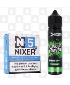 Green Envy by Flavour Craver x Nixer E Liquid | 60ml Long Fill, Nicotine Type: Nicotine Salt, Strength & Size: 5mg Salt Ice • 60ml • Inc. Shots (50/50)