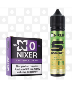 Kiwi Lemon by Swish E Liquid | 60ml Longfill, Nicotine Type: Nicotine Free, Strength & Size: 0mg • 60ml • Inc. Shots (50/50)