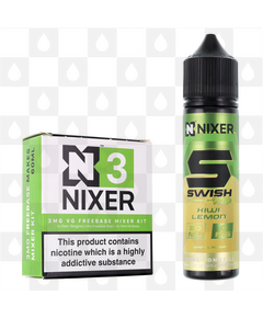 Kiwi Lemon by Swish E Liquid | 60ml Longfill, Nicotine Type: Regular Nicotine, Strength & Size: 3mg • 60ml • Inc. Shots (70/30)