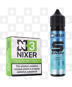Nerd Berg by Swish E Liquid | 60ml Longfill, Nicotine Type: Regular Nicotine, Strength & Size: 3mg • 60ml • Inc. Shots (70/30)