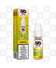 Banana Ice by IVG Pro E Liquid | 10ml Nic Salt, Strength & Size: 10mg • 10ml