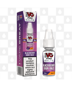 Blackberry Sour Razz by IVG Pro E Liquid | 10ml Nic Salt, Strength & Size: 10mg • 10ml
