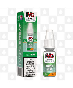 Fresh Mint by IVG Pro E Liquid | 10ml Nic Salt, Strength & Size: 10mg • 10ml