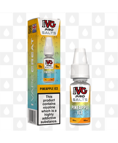 Pineapple Ice by IVG Pro E Liquid | 10ml Nic Salt, Strength & Size: 10mg • 10ml