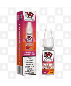 Strawberry Raspberry Cherry by IVG Pro E Liquid | 10ml Nic Salt, Strength & Size: 10mg • 10ml