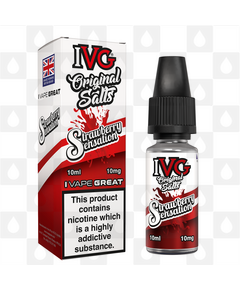 Strawberry Sensation by IVG Original E Liquid | 10ml Nic Salt, Strength & Size: 10mg • 10ml