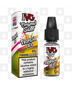 Tropical Ice by IVG Original E Liquid | 10ml Nic Salt, Strength & Size: 10mg • 10ml