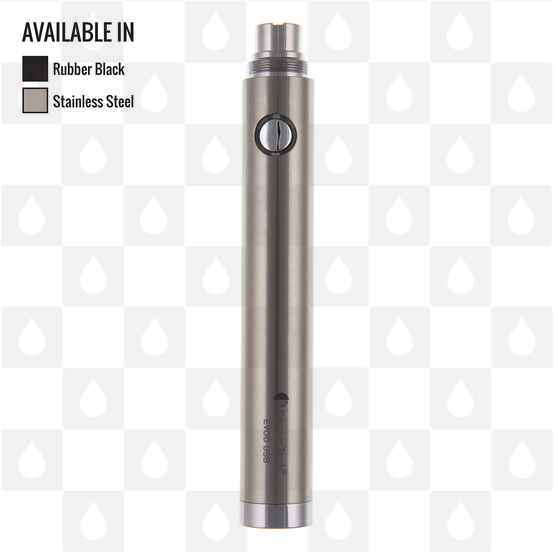 Kanger Evod USB Passthrough E-Cigarette Battery (Includes USB Lead - Fixed Voltage), Battery Capacity: 1000mAh, Selected Colour: Stainless Steel