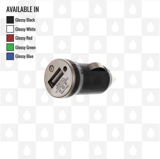 USB Car Charger Adaptor, Selected Colour: Black 