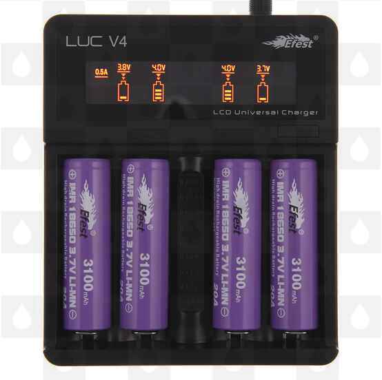 Efest LUC V4 2014 Version (Inc UK Mains Adaptor, Car Charger & I-Phone USB Lead)