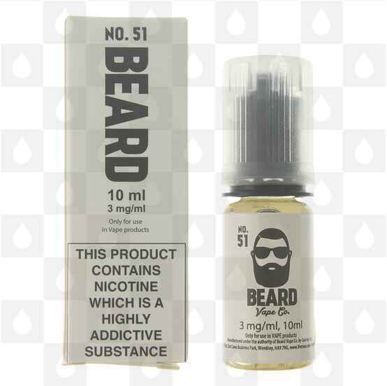 No. 51 by Beard Vape Co E Liquid | 10ml Bottles, Nicotine Strength: 3mg, Size: 10ml