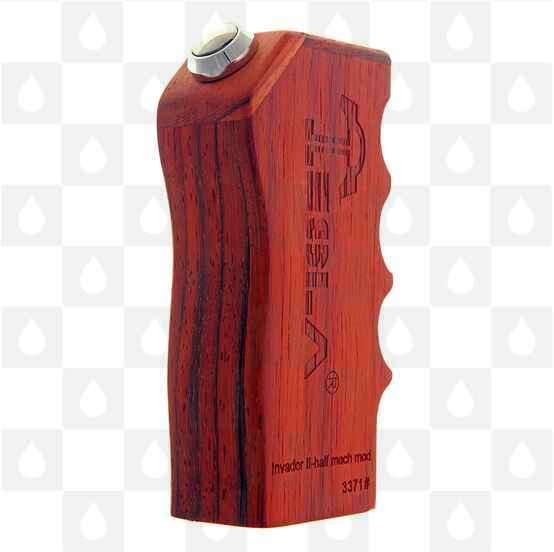Tesla Invader II (Dual 18650 Wooden Mosfet Box), Selected Colour: Red Wood