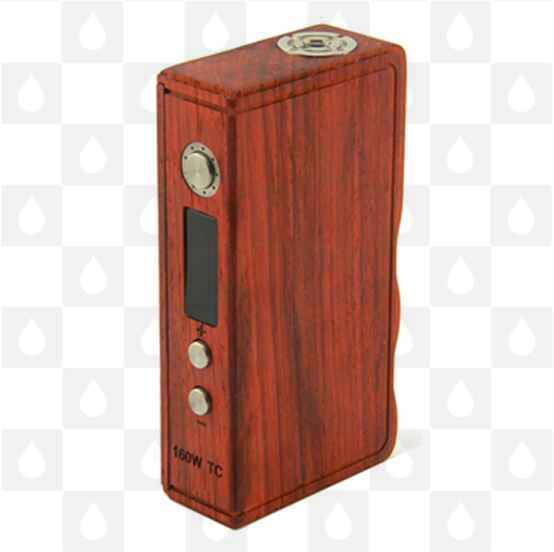 160W Temp Control by Tesla (Dual 18650 Wooden Box Mod), Selected Colour: Redwood