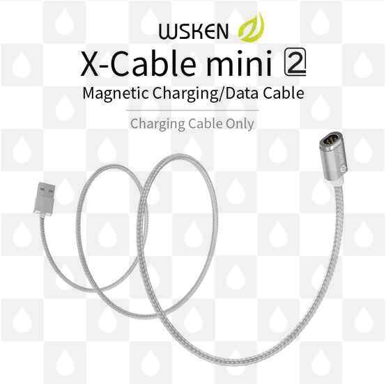 WSKEN Mini 2 Magnetic Charging/Data Cable (Micro USB & I-phone), Options: Cable Only (No Plugs)