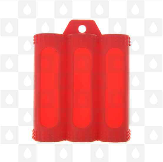 Coil Master Silicone 18650 Battery Sleeves, Selected Colour: Red , Size: 3 x 18650