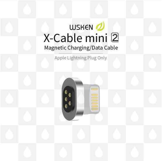 WSKEN Mini 2 Magnetic Charging/Data Cable (Micro USB & I-phone), Options: Apple Lightning Plug Only