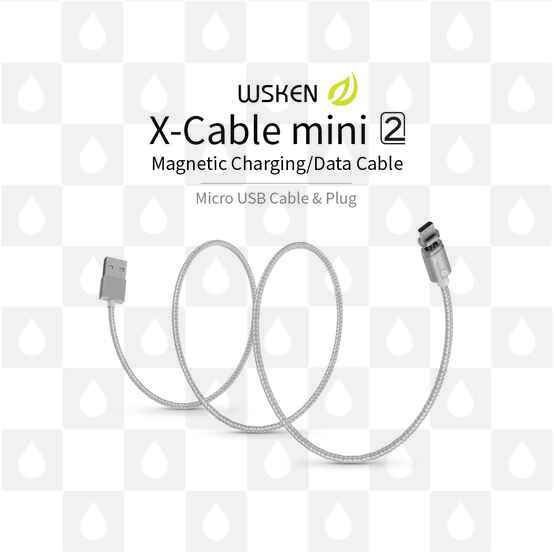 WSKEN Mini 2 Magnetic Charging/Data Cable (Micro USB & I-phone), Options: Cable plus Micro USB Plug