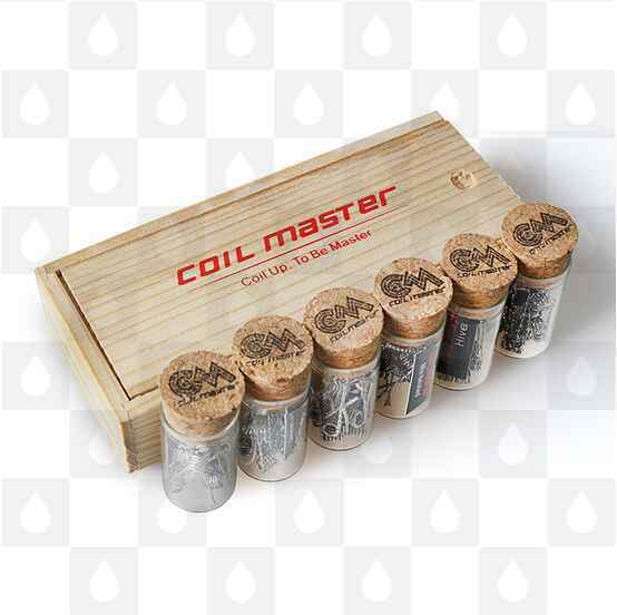 Coil Master Ready Made Coils in Glass Jars, Pack Size: 6 x Glass Jars & Wood Box, Species: Flat Twisted
