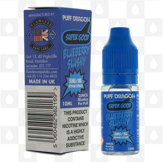 Blueberry Slushy by Puff Dragon | Flawless E Liquid | 10ml Bottles, Nicotine Strength: 0mg, Size: 10ml (1x10ml)