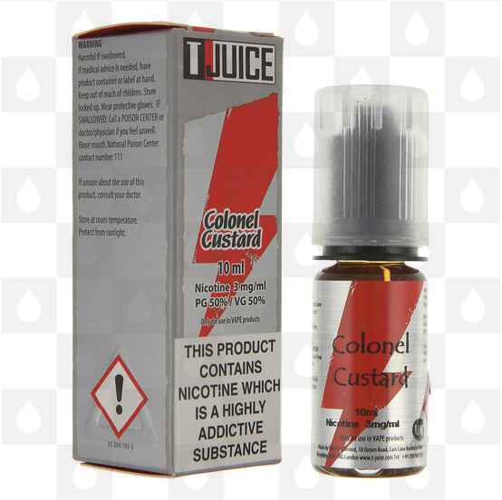 Colonel Custard by T-Juice E Liquid | 10ml Bottles, Nicotine Strength: 0mg, Size: 10ml (1x10ml)