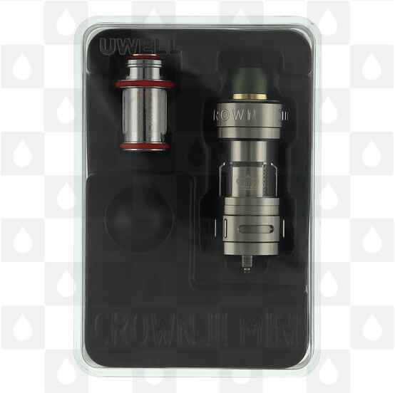 Crown 3 Mini Subtank by Uwell, Selected Colour: Stainless / Dark Green
